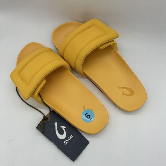 Olukai Women’s Sunbeam Slide Sandals Solar Glow Puff Strap EU 36 US 6 - Picture 1 of 4